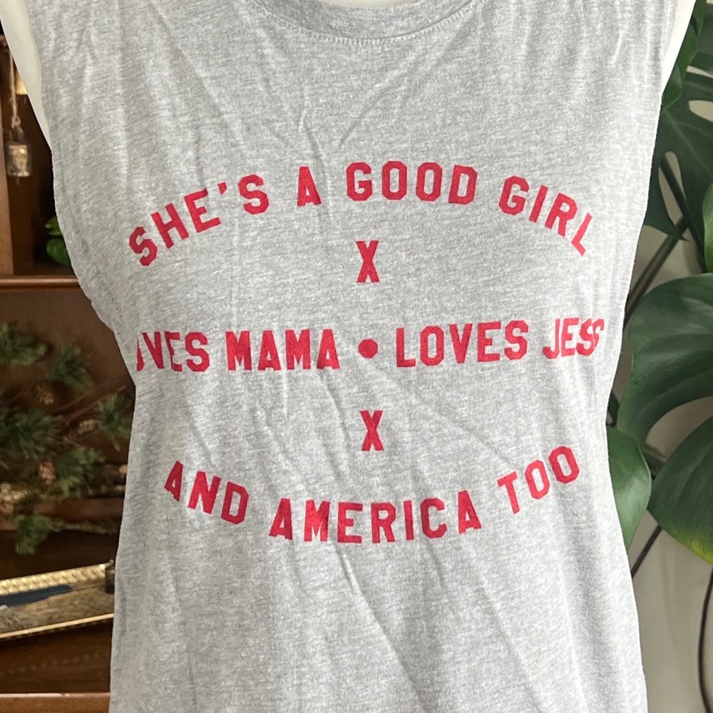 Grey Graphic Country Song Tank M/L - Picture 3 of 7